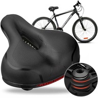 WYGODNE SIODEŁKO ROWEROWE ERGONOMICZNE MIĘKKIE PIANKOWE SPORTOWE ODBLASK