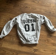 Szara bluzka queen 01 oversize fruit of the loom