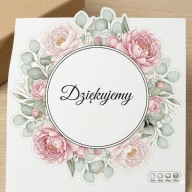 Naklejki DZIĘKUJEMY Botaniczne Róże - Pakiety - 10 szt