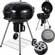 GRILL OGRODOWY WĘGLOWY LANDGRAF TERMOMETR POPIELNIK PÓŁKI BBQ KÓŁKA XXL