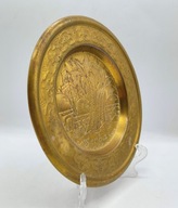 Dzerba Jerba Tunezja - STARY mosiężny talerz - taca kolekcjonerska 15,5cm