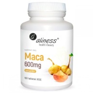 Maca ekstrakt 10:1 600mg suplement diety 100 tabletek VEGE || Aliness