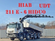 Iveco TRAKKER * WYWROTKA 5,50 m * HIAB 211 E - 6 HIDUO + PILOT / 8x4
