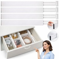 ORGANIZER DO SZUFLAD REGULOWANY PRZEGRODA SEPARATOR BAMBUS BIAŁY 4 SZTUKI