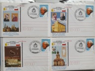 Kolekcja3 kart i listów , Tematyka kościelna JPII, papież. Niskie nakłady.