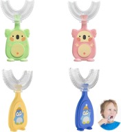 SZCZOTECZKA DZIECIĘCA MANUALNA U-KSZTAŁTNA 360° SILIKONOWA ZESTAW 4 SZTUKI