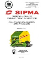 SIPMA PS 1510 Farma - instrukcja obsługi, katalog części prasy (2012-14)