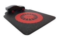 PODKŁADKA POD KUBEK 3D SAMOCHÓD AUTO GADŻET MOTORYZACYJNY CZARNO-CZERWONA