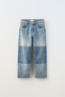 ZARA SPODNIE CHŁOPIĘCE DENIM W STYLU PATCHWORK 140