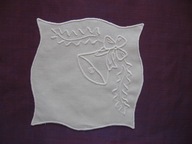 Wyprzedaż -Mała kwadratowa serwetka -ręczny haft richelieu