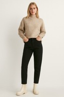 HOUSE – Czarne jeansy carrot fit z wysokim stanem S