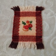 Gobelin,serweta wełniana ręcznie tkana Cepelia PRL lata 70-te