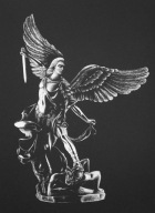 Archanioł Michał Ręcznie rzeźbiony obraz Grawer Staloryt