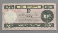 10 centów BON PEWEKS-u z 1979 roku seria HB ,