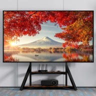 K242 Stojak pod telewizor z regulacją wysokości z półkami AV do 65" –