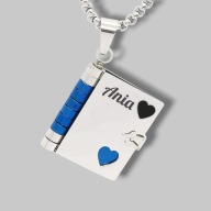 Zawieszka wisiorek książka - grawer gratis - napis - prezent