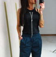 IMPERIAL biała bokserka oraz NASZYJNIK r.M/L CZARNA