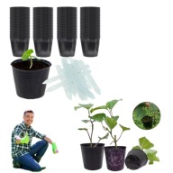 DONICZKI P10 PRODUKCYJNE 100SZT DO ROZSAD UPRAW WYSIEWU + ZNACZNIKI 10X10CM