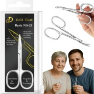 NOŻYCZKI DO PAZNOKCI SKÓREK STAINLESS BASIC NS25 GOLD DUST 92MM