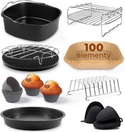 Papier do pieczenia ZESTAW AKCESORIÓW DO FRYTKOWNICY AIR FRYER XXL