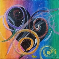 WOŚP - Malujemy dobro - obraz "Krążące Dobro"