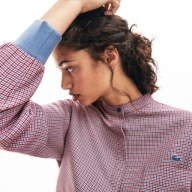 LACOSTE Checked Shirt Relaxed Fit damska koszula w kratę 36 S