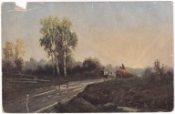 Fiodor Wasiljew Droga koń wóz z sianem brzozy ok.1910r.