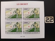 Sport , krykiet , Burundi MNH cięty
