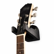 Solidny wieszak na gitarę ścienny uchwyt czarny mocny