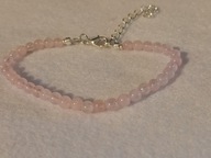 Bransoletka z kwarcu różowego 17+5 cm
