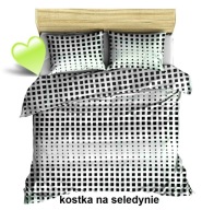 pościel z satyny 160x200 + 2x70x80 zamek S Kostka na seledynie G-o