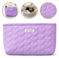 Kosmetyczka jednokomorowa pikowana serca 25 x 5 x18 cm WALENTYNKI