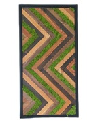 Unikalny Obraz Ręcznie Wykonany z Drewna i Mchu