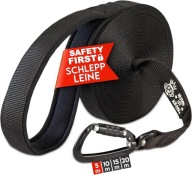 SMYCZ DŁUGA 5M DLA PSA SOLIDNA Z KARABIŃCZYKIEM OBRACANYM + POKROWIEC