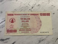 Zimbabwe - 10000000 dolarów - 2008
