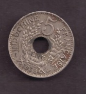 Francuskie Indochiny - 5 Centimes 1938 rok