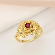 PIERŚCIONEK PIERŚCIEŃ róża walentynki VINTAGE DIAMENTY DIAMENTAMI ANIME