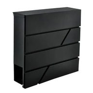 SKRZYNKA NA LISTY POCZTOWA ANTRACYT A4 GAZETNIK STAL OCYNKOWANA LOFT