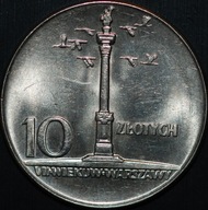 10 zł 1965 - Kolumna Zygmunta - około menniczy egzemplarz