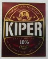 ETYKIETA PIWO KIPER EXTRA MOCNY BROWAR SULIMAR PIOTRKÓW TRYBUNALSKI