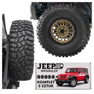 Komplet 5 kół koła Jeep Wrangler COOPER DISCOVERER PRO 37/12.5R17 felgi ALU