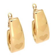 87074 Kolczyki stal chirurgiczna 316L pozłacane 18k mat połysk