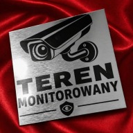 Teren Monitorowany - tabliczka informacyjna - grawer laserowy na laminacie