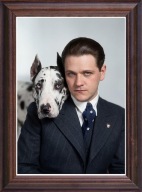 Obraz Eugeniusz Bodo portret w drewnianej ramie ze szkłem