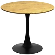 STÓŁ OKRĄGŁY LUGANO MDF| loft nowoczesny| czarna noga