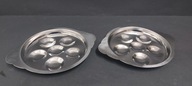 2 x talerz patera do ślimaków Stainless Japan