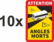 Naklejka, nalepka, 10 sztuk, ANGLES MORTS, BUS