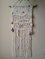 Makrama w stylu morskim. Wisząca ozdoba na ścianę. Prezent