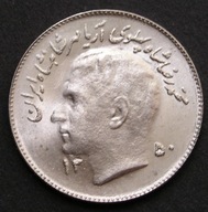 Iran 1 rial 1971 - szach Reza Pahlawi - stan 1/2