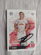Karta topps mach attax autograf RB Leipzig Champions League Benjamin Sesko